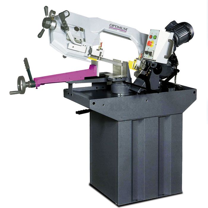 OPTIMUM S 275 NV fémipari szalagfűrészgép (átm.225mm, 20-90m/p, 1,5kW/230V)