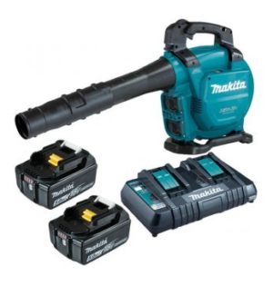 Makita DUB363PT2V szénkefe nélküli akkumulátoros levegőfújó és -szívó (2 x 5.0 Ah Li-ion akkuval)