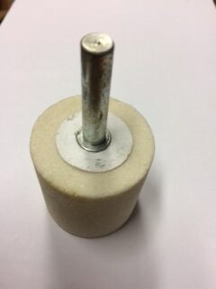 Csapos köszörűkő 50*50/9 mm hengeres (fehér)