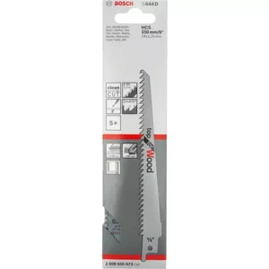 BOSCH S 644 D orrfűrészlap fához (5 db)