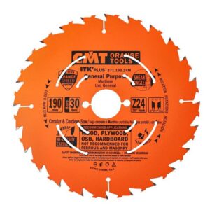 CMT ITK ultra vékony körfűrészlap univerzális - D190x1,7 d30 Z24 HW