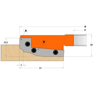 CMT kés C694013-hez - késpár B 60x11,9x1,5mm