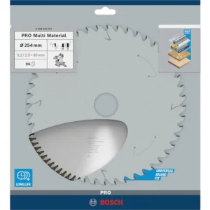 Körfűrészlap 254×30mm Z96 (Multimaterial)